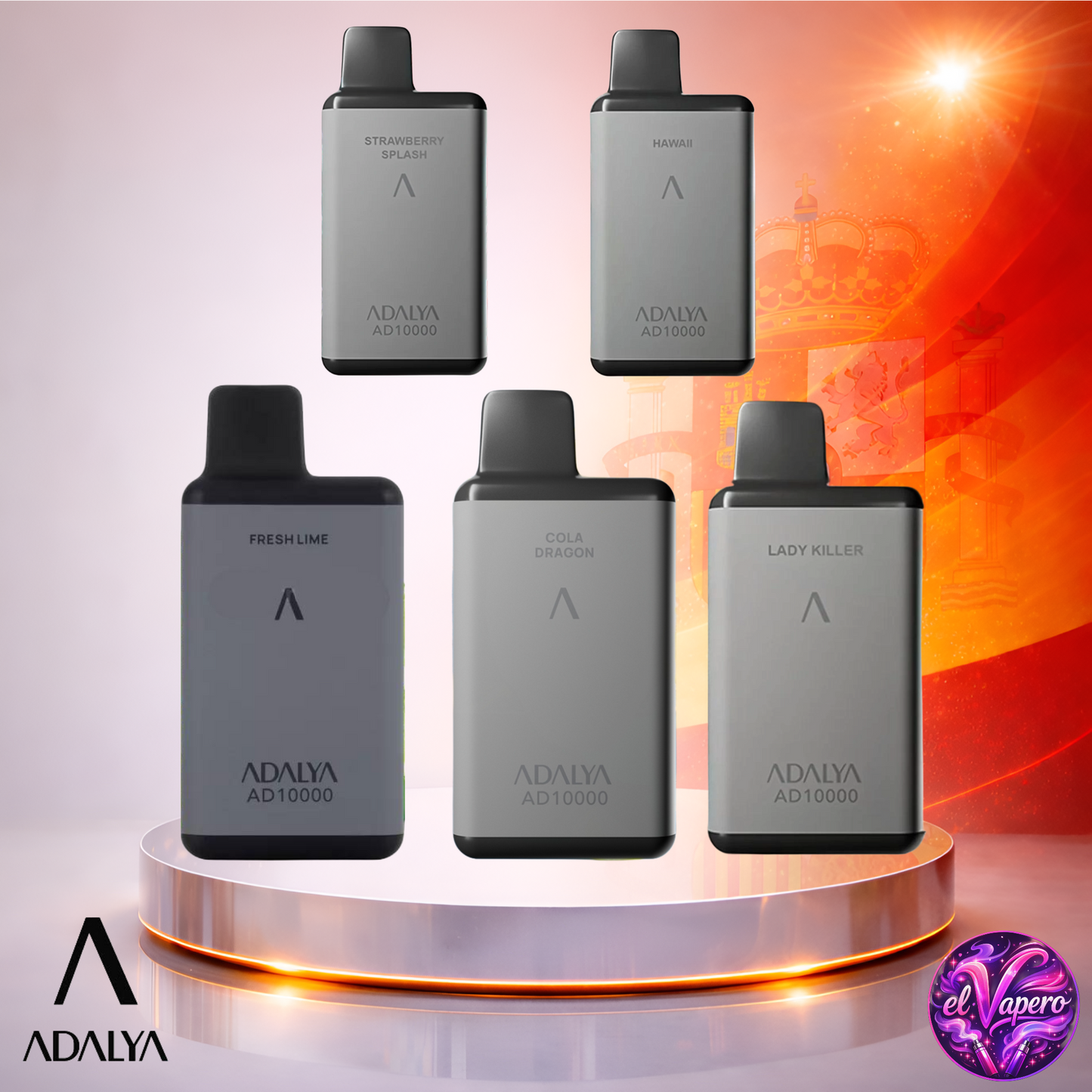 Vapers Desechables - Cigarrillo electrónico - España - Adalya - 10K - Sabores 1 10000 Caladas - Más baratos