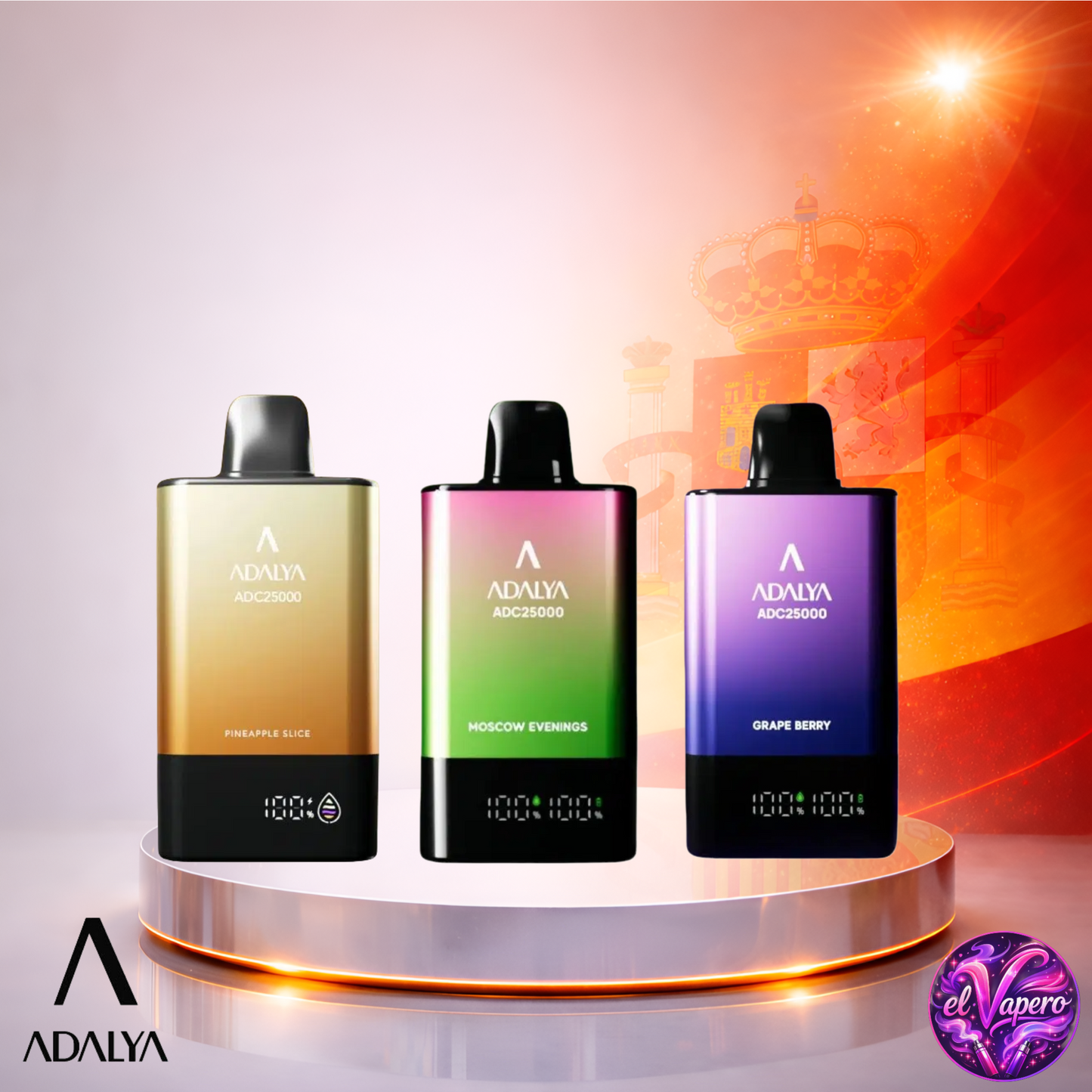 Vapers Desechables - Cigarrillo electrónico - España - Adalya - ADC25000 - 25K - Sabores 1 25000 Caladas - El mejor precio