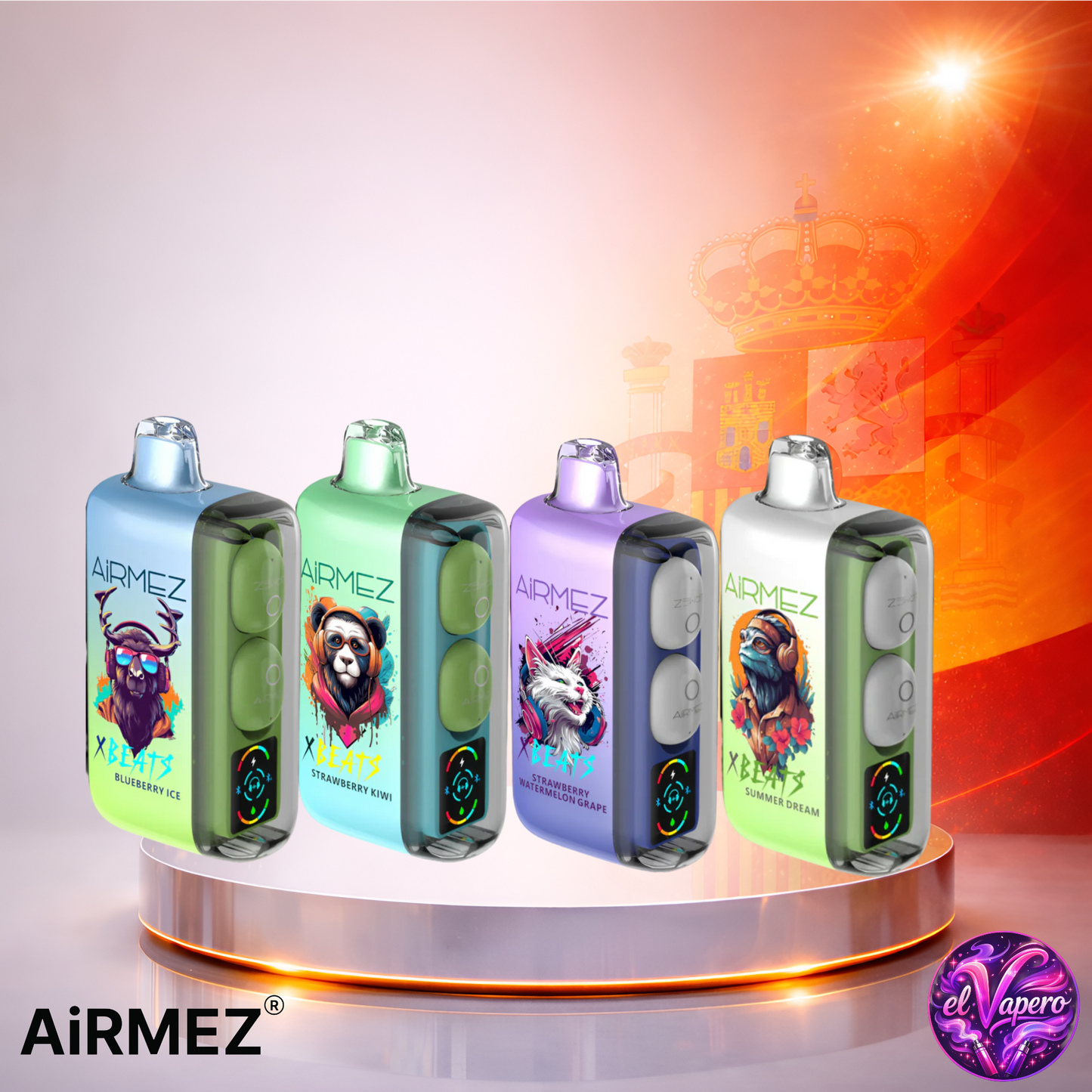 Vapers Desechables - Cigarrillo Electrónico - España - AirMez X Beats 40K - Sabores 1 - 40000 Caladas - Los más baratos