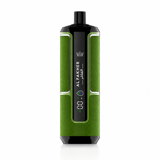 Vaper desechable Al Fakher Crown Bar HyperMax 15K Menthol con hasta 15000 caladas y refrescante sabor mentolado