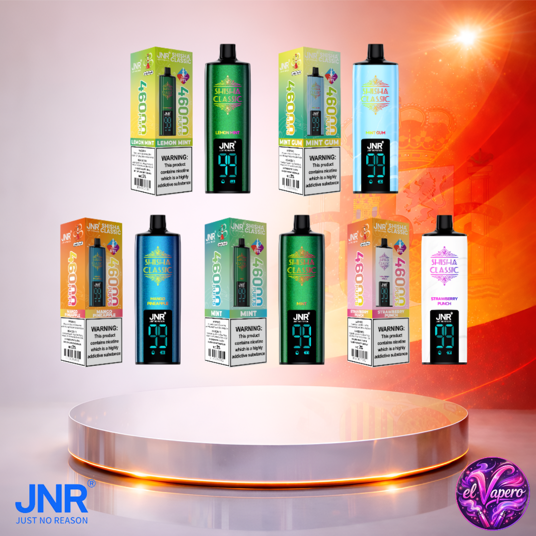Vapers Desechables - Cigarrillo electrónico - España - JNR - Shisha Classic - 46K - Sabores 3 46000 Caladas - Más baratos