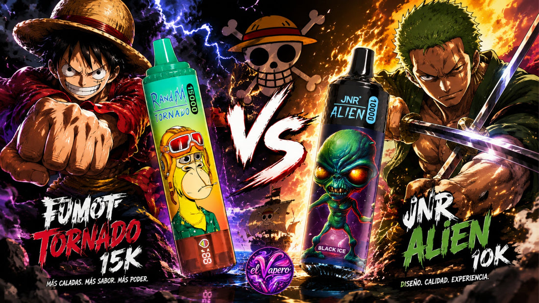 JNR Alien 10K vs Fumot Tornado 15K: ¿Cuál vape desechable merece más la pena en 2026?