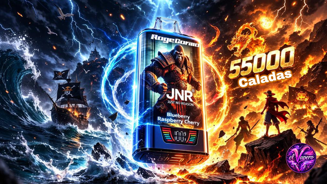 JNR RageGorilla 55K – Pack Ultra Completo de Vaper Desechable con Máximas Caladas