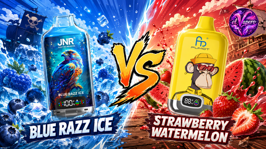 Sabor de vapes definitivo: Blue Razz Ice de JNR vs Strawberry Watermelon de Fumot