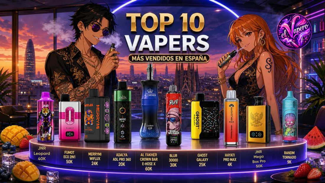 Top 10 vapers desechables más vendidos en España (2026): guía definitiva para elegir el mejor