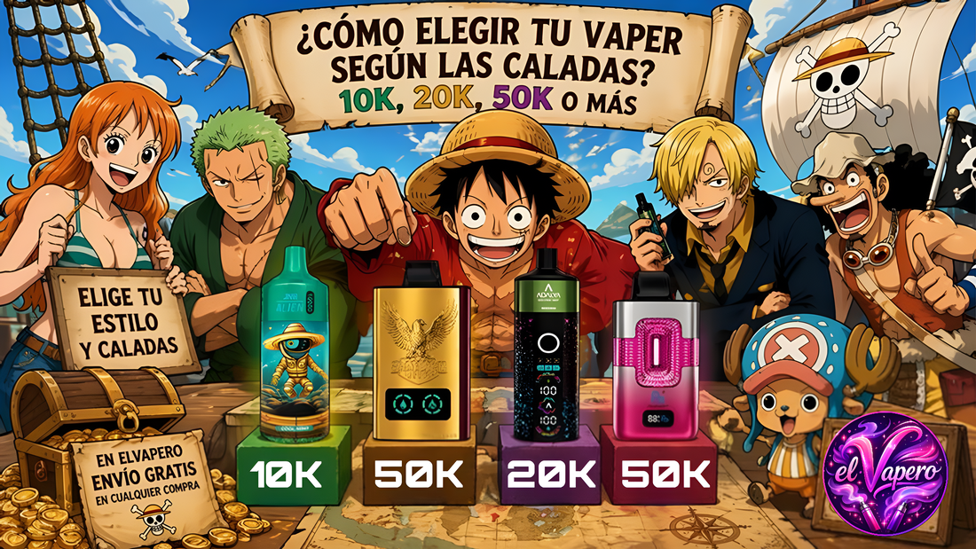 Cómo elegir un vaper según las caladas: 10K, 20K, 50K o más