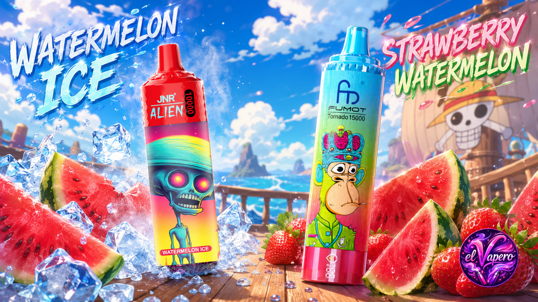 Vaper definitivo: Watermelon Ice de JNR vs Strawberry Watermelon de Fumot