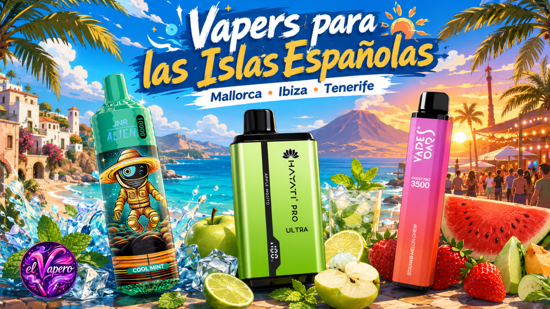 Vapers desechables para las islas españolas: los mejores sabores para Mallorca, Ibiza y Tenerife