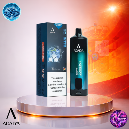 Vapers Desechables - Cigarrillo electrónico - España - Adalya - 16K - Blue Ice 16000 Caladas - El mejor precio