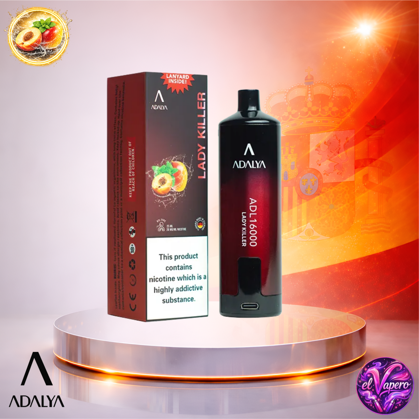 Vapers Desechables - Cigarrillo electrónico - España - Adalya - 16K - Lady Killer 16000 Caladas - Los más baratos