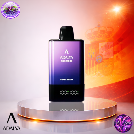Vapers Desechables - Cigarrillo electrónico - España - Adalya - ADC25000 - 25K - Grape Berry 25000 Caladas - Más baratos