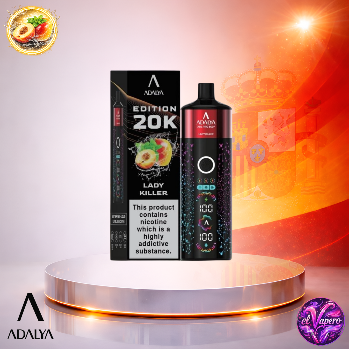 Vapers Desechables - Cigarrillo electrónico - España - Adalya - ADL - PRO360 - 20K - Lady Killer 20000 Caladas - Más baratos