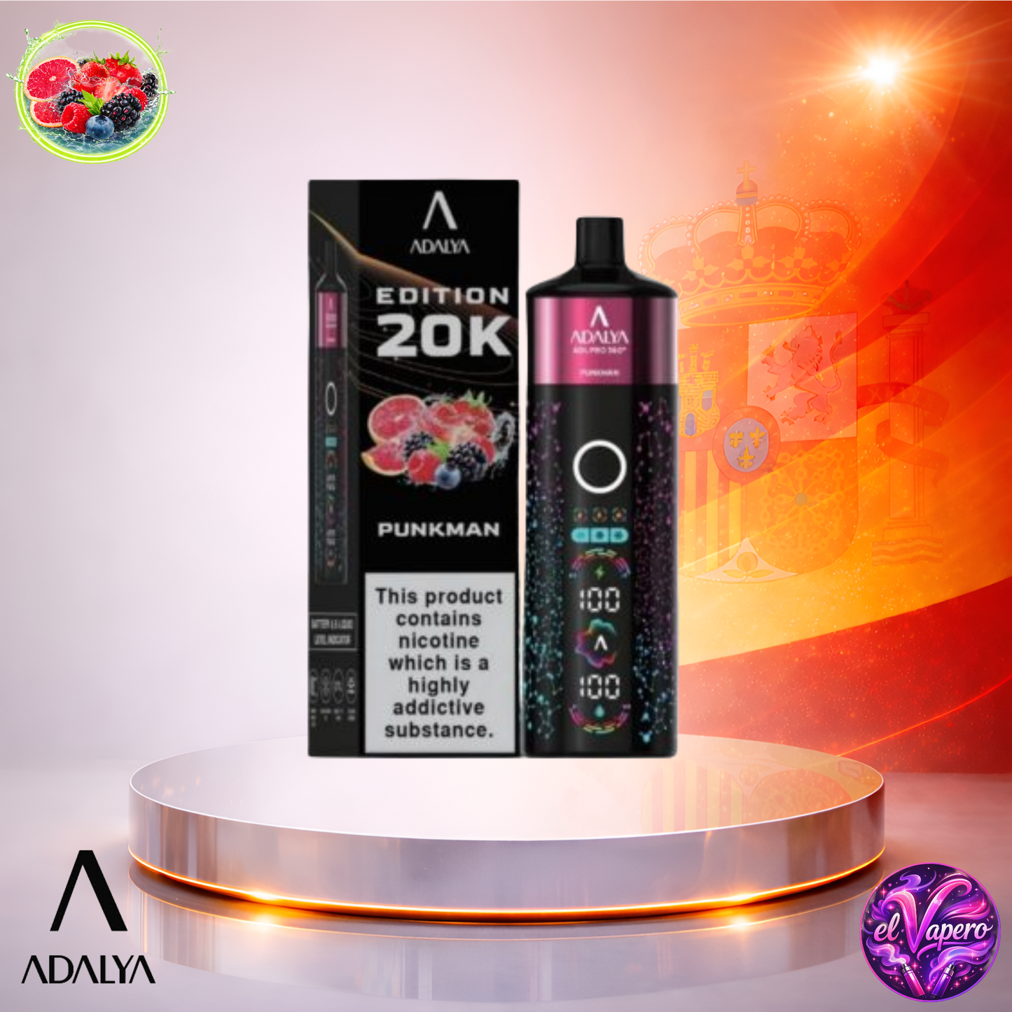 Vapers Desechables - Cigarrillo electrónico - España - Adalya - ADL - PRO360 - 20K - Punkman 20000 Caladas - Los más baratos