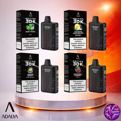 Vape desechable Adalya Edition 30K España Mix 3 con hasta 30000 caladas y variedad de sabores.