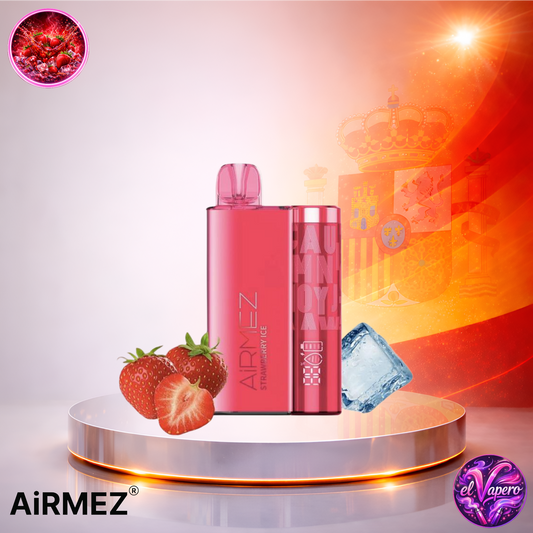 Vapers Desechables - Cigarrillo Electrónico - España - AirMez 12K - Strawberry Ice - 12000 Caladas - Más baratos