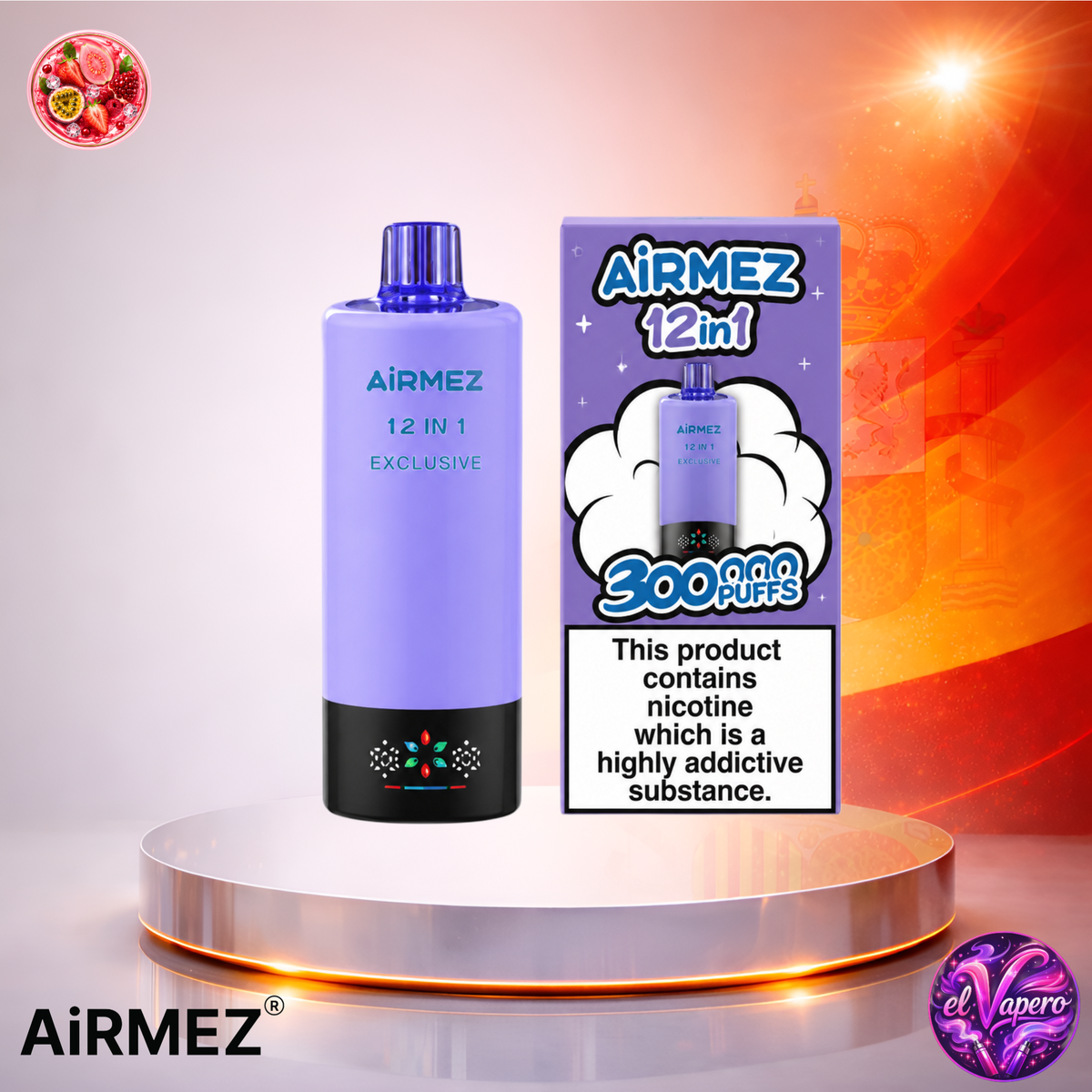 AiRMEZ Exclusive 300K 12en1 - Vaper Desechable - Cigarrillo Electrónico - 2% - 300000 Caladas