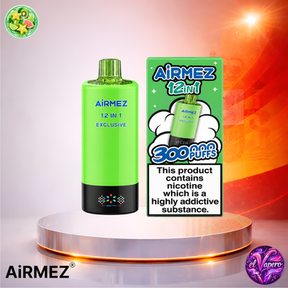 AiRMEZ Exclusive 300K 12en1 - Vaper Desechable - Cigarrillo Electrónico - 2% - 300000 Caladas
