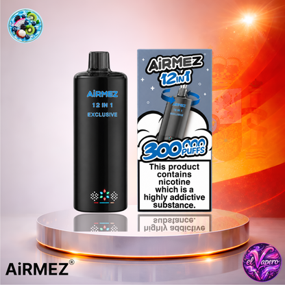AiRMEZ Exclusive 300K 12en1 - Vaper Desechable - Cigarrillo Electrónico - 2% - 300000 Caladas