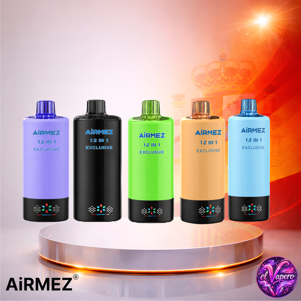 AiRMEZ Exclusive 300K 12en1 - Vaper Desechable - Cigarrillo Electrónico - 2% - 300000 Caladas