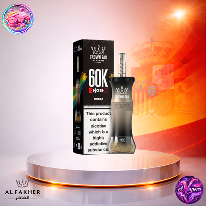 Vapers Desechables - Cigarrillo electrónico - España - Al Fakher Crown Bar EHose X 60K - Hubba 60000 Caladas - El mejor precio