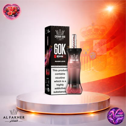 Vapers Desechables - Cigarrillo electrónico - España - Al Fakher Crown Bar EHose X 60K - Magic Love 60000 Caladas - Los más baratos