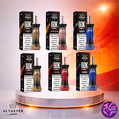 Vapers Desechables - Cigarrillo electrónico - España - Al Fakher Crown Bar EHose X 60K - Sabores 5 60000 Caladas - Más baratos