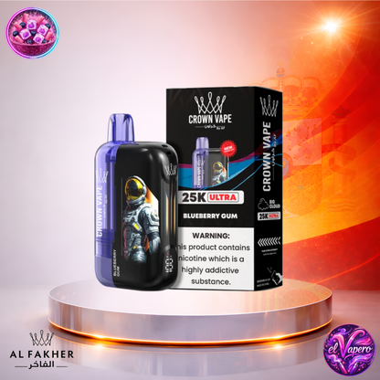 Vapers Desechables - Cigarrillo Electrónico - España - Al Fakher - Crown Bar Ultra - 25K - Blueberry Gum 25000 Caladas - El mejor precio