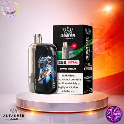 Vapers Desechables - Cigarrillo Electrónico - España - Al Fakher - Crown Bar Ultra - 25K - Space Dream 25000 Caladas - Más baratos