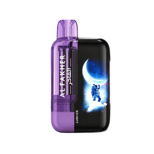 Al Fakher Crown Bar Ultra 25K Lush Ice con 25000 caladas y sabor a sandía helada