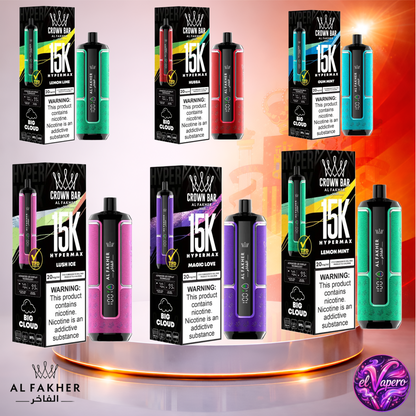 Vapers Desechables - Cigarrillo electrónico - España - Al Fakher - HyperMax - 15K - Sabores 2 15000 Caladas - El mejor precio