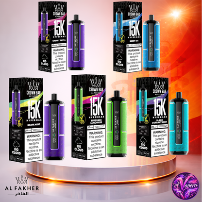 Vapers Desechables - Cigarrillo electrónico - España - Al Fakher - HyperMax - 15K - Sabores 3 15000 Caladas - El mejor precio