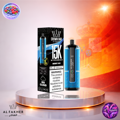 Vapers Desechables - Cigarrillo electrónico - España - Al Fakher - HyperMax - 15K - Berry Ice 15000 Caladas - Más baratos