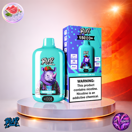 Vapers Desechables - Cigarrillo electrónico - España - Blur - 15000 - 15K - Watermelon Ice 15000 Caladas - El mejor precio