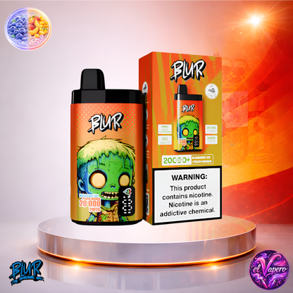 Vapers Desechables - Cigarrillo electrónico - España - Blur - 20000 - 20K - Blueberry Ice Peach Mango 20000 Caladas - El mejor precio