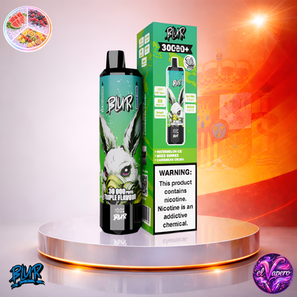 Vapers Desechables - Cigarrillo electrónico - España - Blur - 30000 - 30K - Watermelon Ice Mixed Berries Caribbean Crush 30000 Caladas - Los más baratos