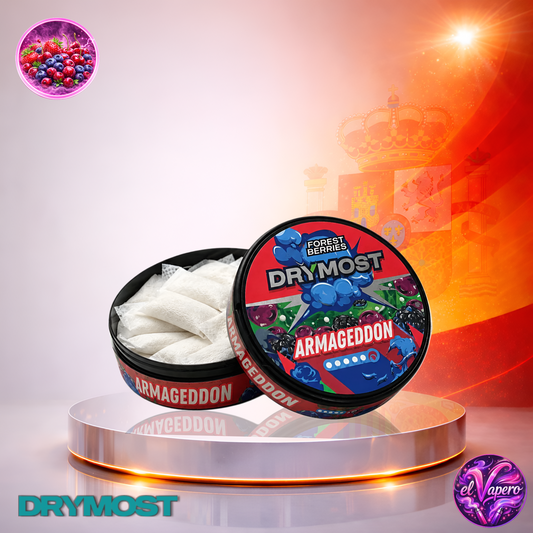 DRYMOST Armageddon Forest Berries 36mg bolsas de nicotina sin tabaco pack de 22