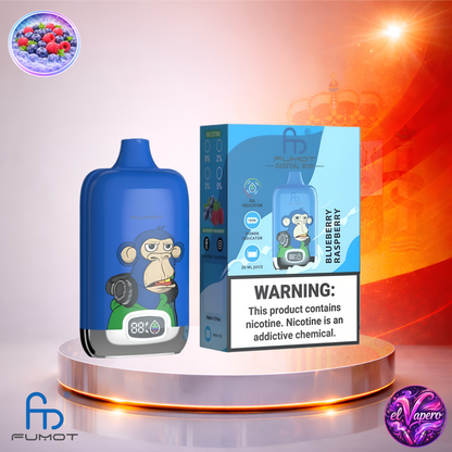 Vapers Desechables - Cigarrillo electrónico - España - Fumot - DigitalBox - 12K - Blueberry Raspberry 12000 Caladas - Los más baratos
