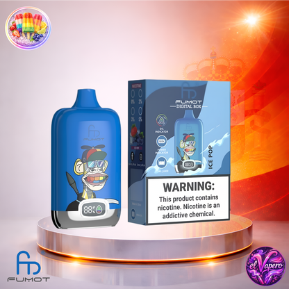 Vapers Desechables - Cigarrillo electrónico - España - Fumot - DigitalBox - 12K - Ice Pop 12000 Caladas - Más baratos