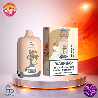 Vapers Desechables - Cigarrillo electrónico - España - Fumot - DigitalBox - 12K - Strawberry Banana 12000 Caladas - Los más baratos