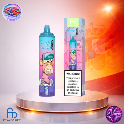 Vapers Desechables - Cigarrillo electrónico - España - Fumot - RandM Tornado - 15K - Blueberry Raspberry 15000 Caladas - El mejor precio
