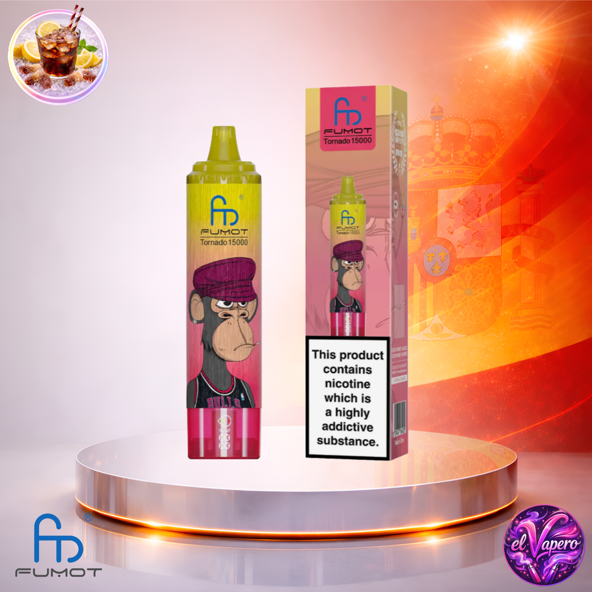 Vapers Desechables - Cigarrillo electrónico - España - Fumot - RandM Tornado - 15K - Cola Lemon 15000 Caladas - El mejor precio