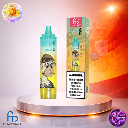 Vapers Desechables - Cigarrillo electrónico - España - Fumot - RandM Tornado - 15K - Ice Tea Lemon 15000 Caladas - Los más baratos
