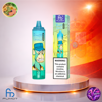 Vapers Desechables - Cigarrillo Electrónico - España - Fumot RandM Tornado 15K - Kiwi Passion Fruit Guava - 15000 Caladas - Más baratos