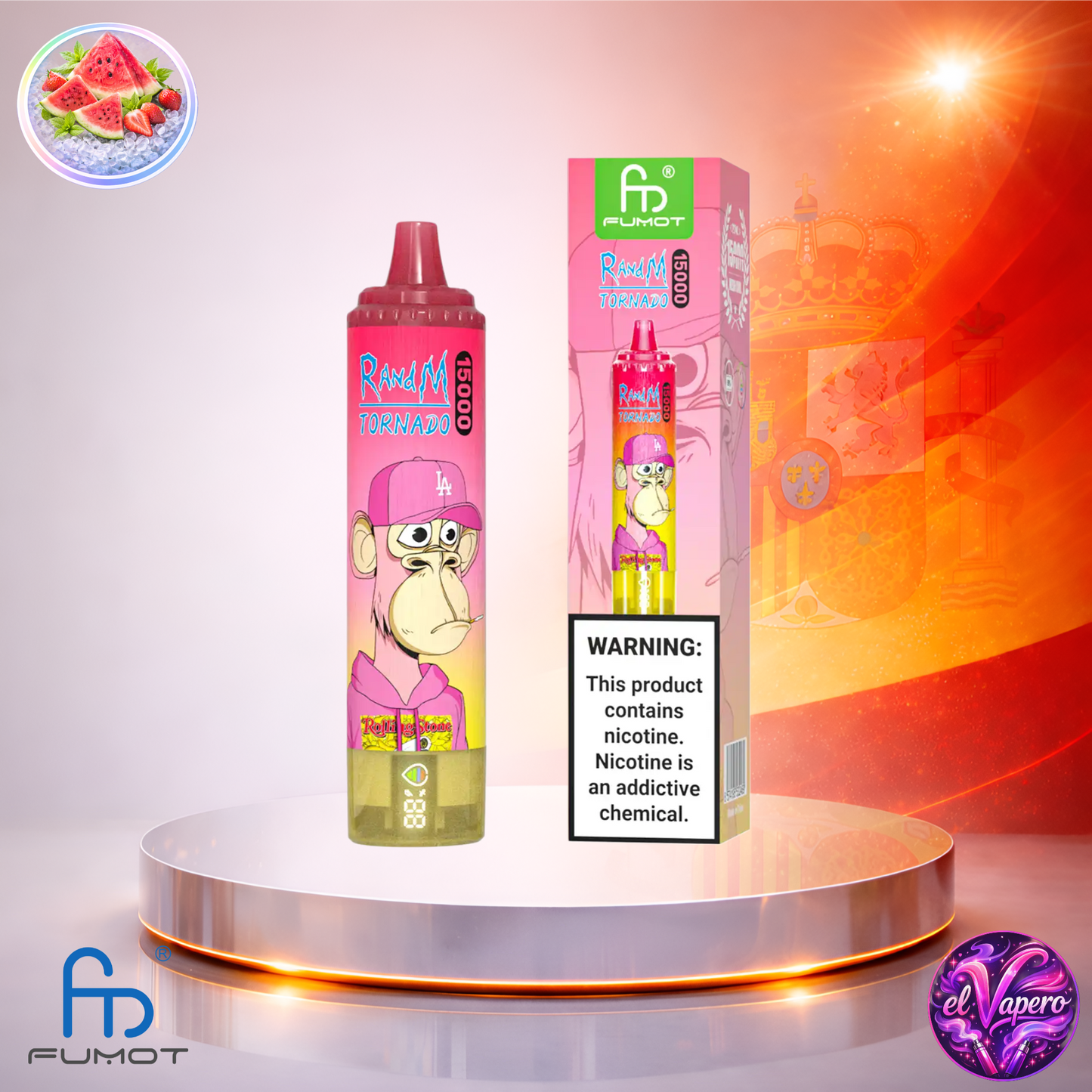 Vapers Desechables - Cigarrillo electrónico - España - Fumot - RandM Tornado - 15K - Lush Ice 15000 Caladas - Los más baratos