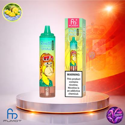 Vapers Desechables - Cigarrillo electrónico - España - Fumot - RandM Tornado - 15K - Pineapple Ice 15000 Caladas - El mejor precio
