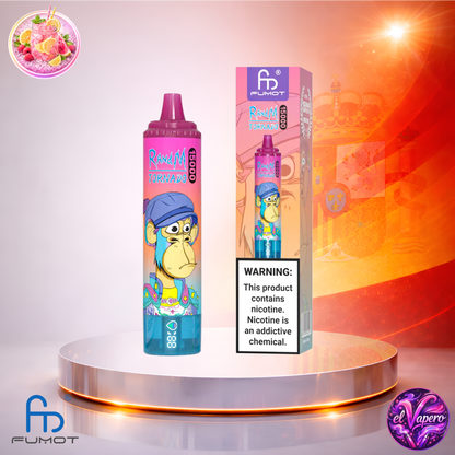 Vapers Desechables - Cigarrillo electrónico - España - Fumot - RandM Tornado - 15K - Pink Lemonade 15000 Caladas - El mejor precio