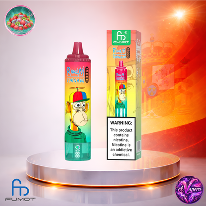 Vapers Desechables - Cigarrillo electrónico - España - Fumot - RandM Tornado - 15K - Strawberry Kiwi 15000 Caladas - Más baratos