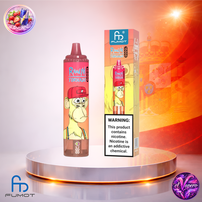Vapers Desechables - Cigarrillo electrónico - España - Fumot - RandM Tornado - 15K - Strawberry Redbull 15000 Caladas - Más baratos