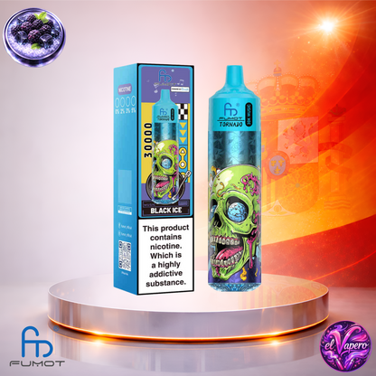 Vapers Desechables - Cigarrillo electrónico - España - Fumot - RandM - Tornado - 30K - Black Ice 30000 Caladas - Más baratos