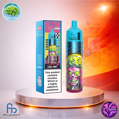 Vapers Desechables - Cigarrillo electrónico - España - Fumot - RandM - Tornado - 30K - Cool Mint 30000 Caladas - El mejor precio